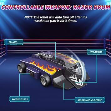 Remote Control Battle Robots, RC Fighting Robots Toys for Kids - 2.4Ghz Fighting Robot Game Set Toys for Kids, Battle Bots with Arena, Combat Robot STEM Toys Gifts for Boys Age 5 & Up