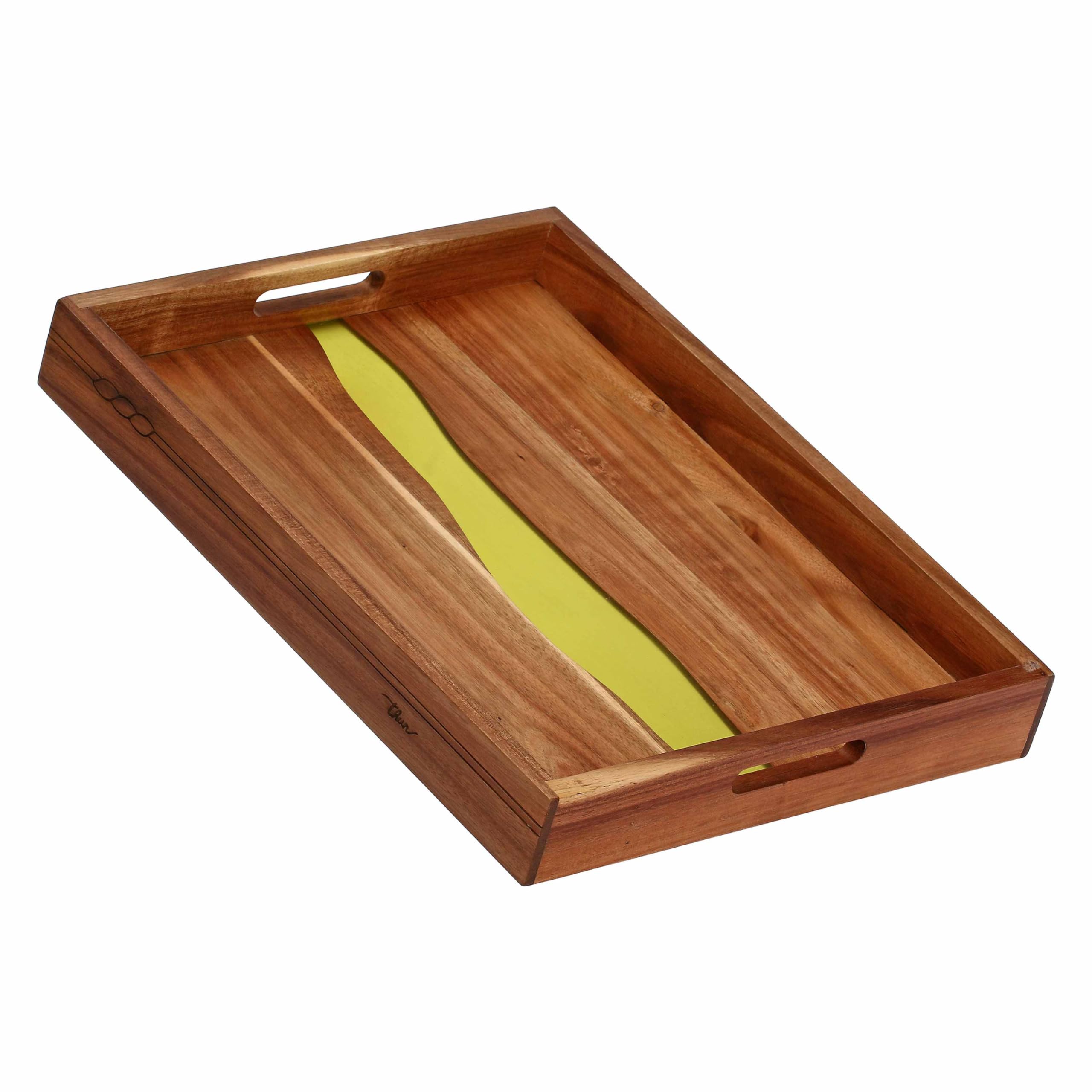 THUN - Vassoio - legno - Collezione Country Bloom - 40,5 X 30,5 X 5 CM