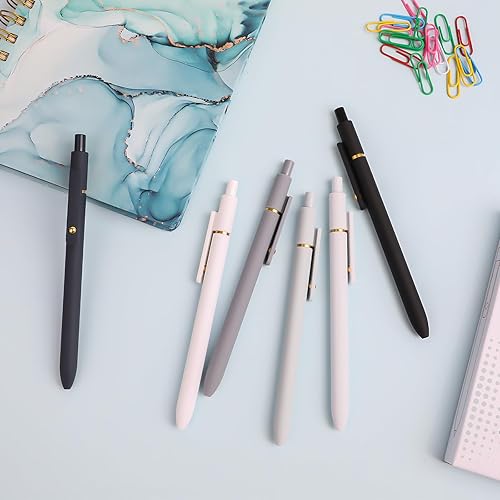 Miniatura 5 de Ddaowanx Bolígrafos de gel, tinta negra, secado rápido, 132 pulgadas, escritura suave, punta fina, bonitos suministros escolares, oficina, regalo