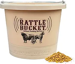 Rattle Bucket - Balde de ração animal com som de chocalho para cavalos, cabras, vacas, galinhas, gado | Ferramenta durável de alimentação e pastoreio
