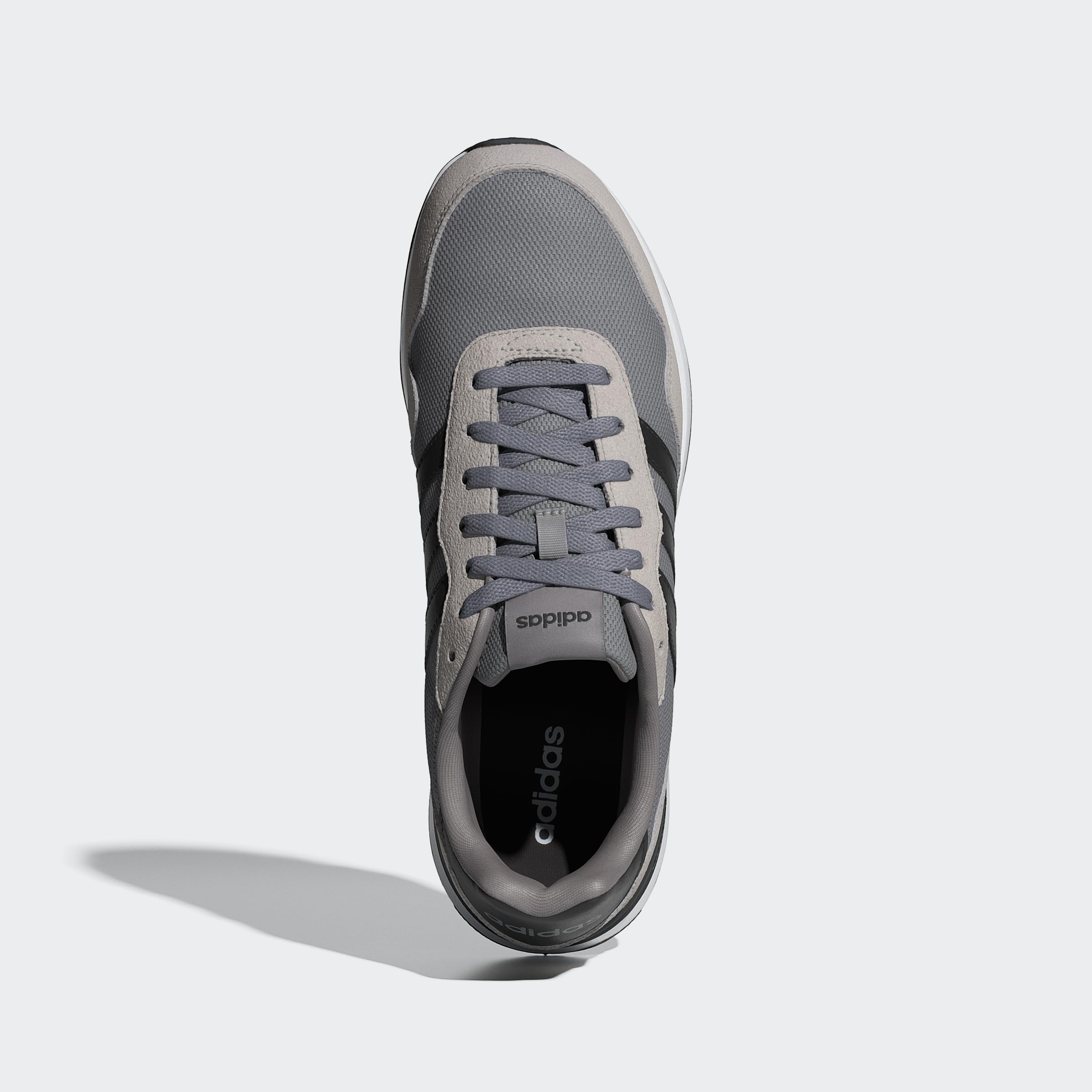 adidas Hombre Run 60S 4.0 Shoes, Grey Three/Core Black/Grey Two, 41 1/3 EU