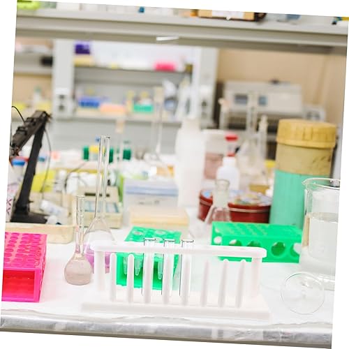 Miniatura 6 de Paquete de 3 soportes para tubos de ensayo y estante de secado, 8 pines y 8 pozos de soporte de tubo de ensayo, organizador de almacenamiento de