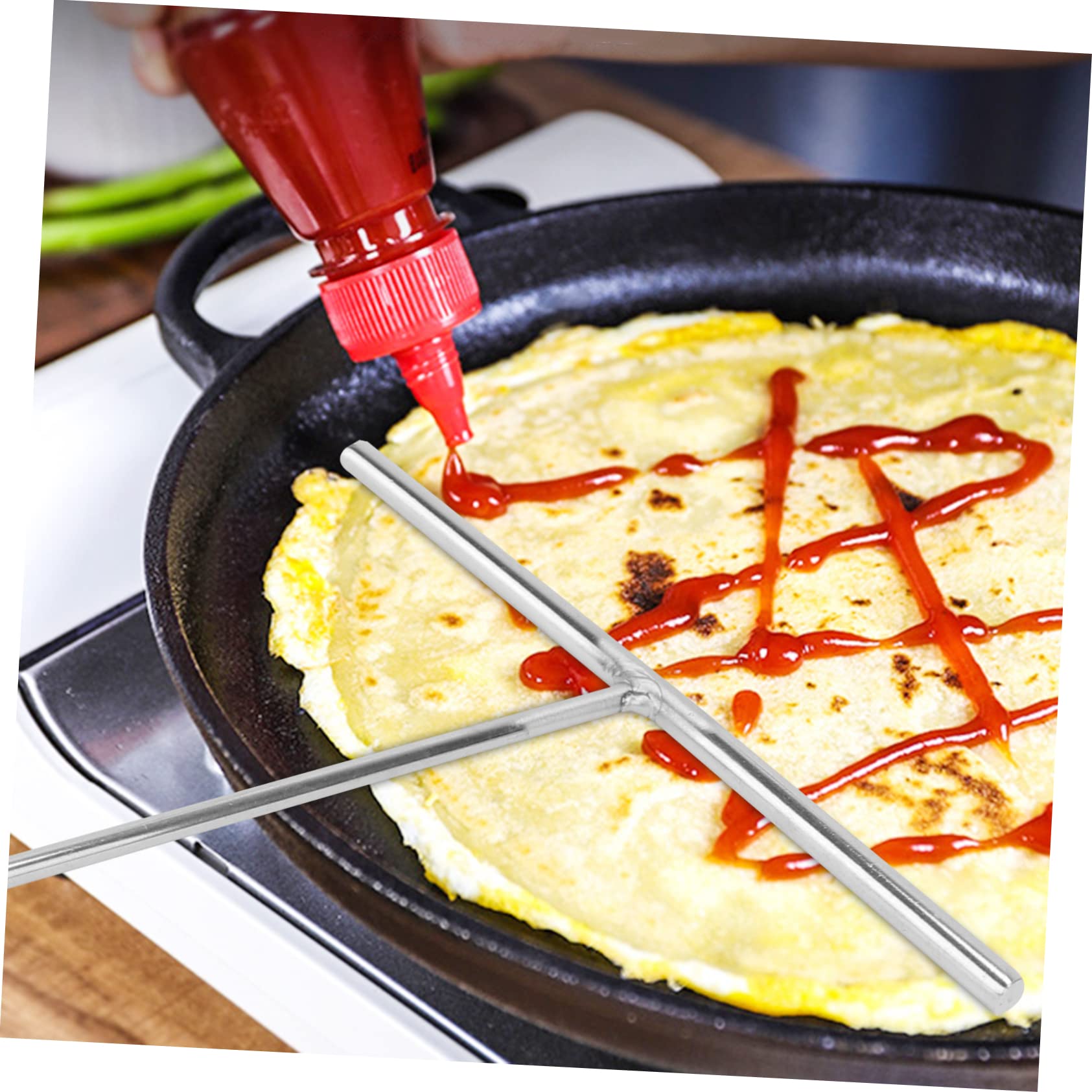 OFFSCH Quality Stainless Steel Pancake Spreader Crepe Making Tool Non-Slip Handle Great for Home Baking Restaurant Use