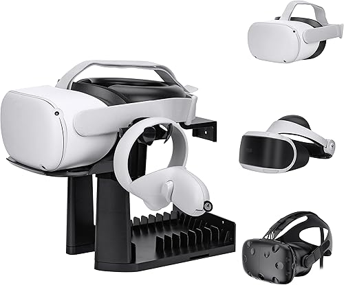 Wabracket Soporte de VR 5 en 1 soporte de pared y escritorio para Oculus Quest 2RIFTGOPS VRHTC Vive soporte de auriculares y controlador gestión de