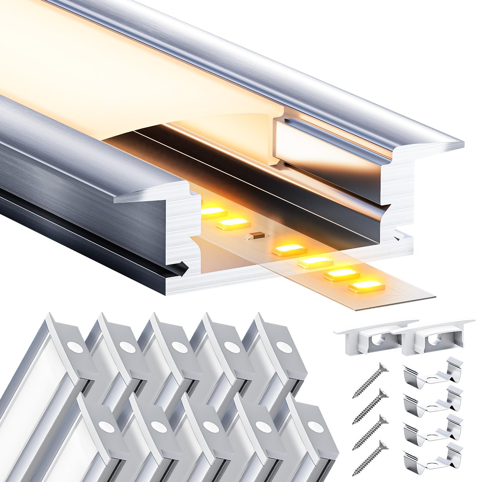 Novalux B-2 Profilo in cartongesso e alluminio 2M | Diffusione Luce