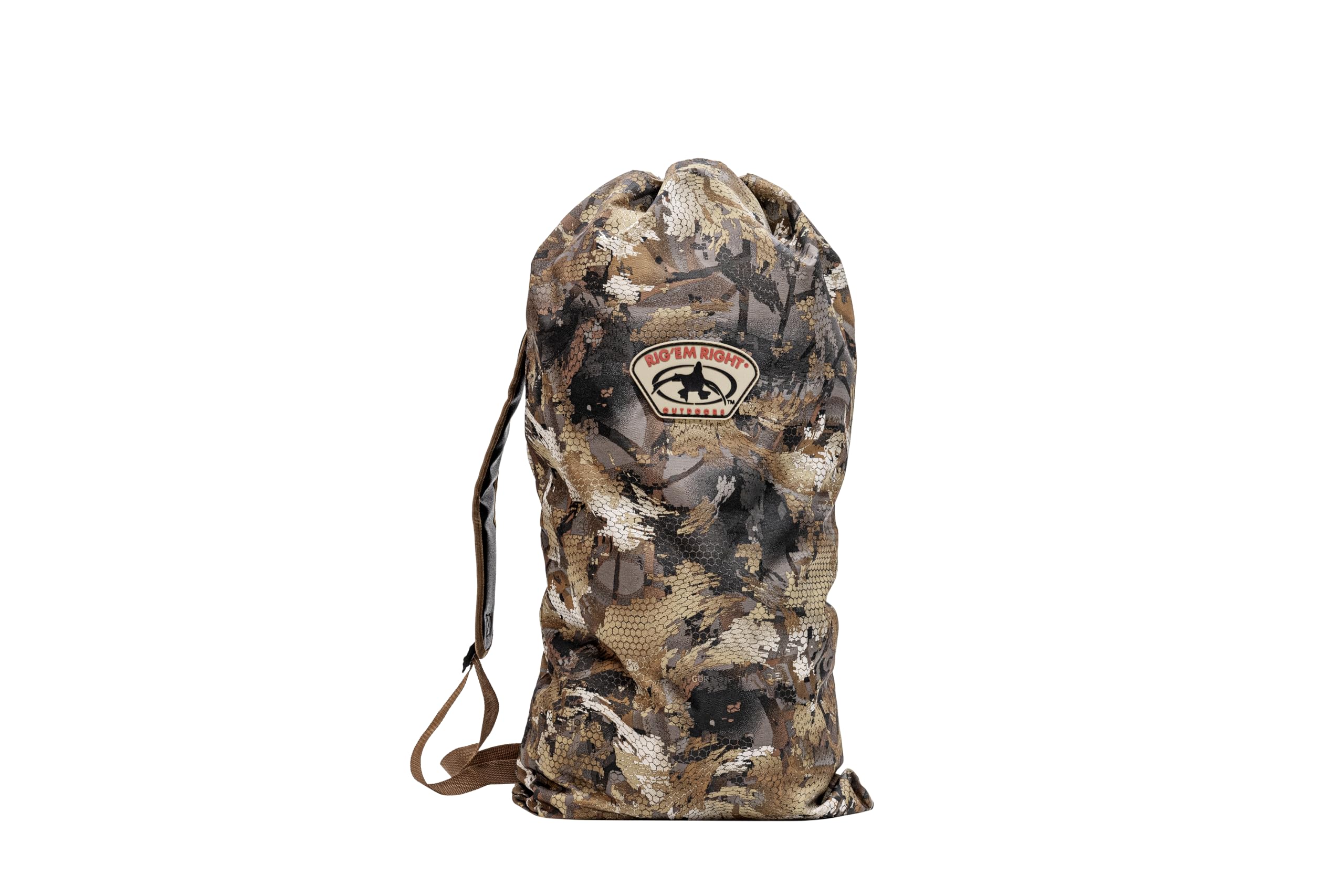 Rig'Em Right Turkey Decoy Bag, Timber, Padded Shoulder Strap, Heavy Duty 600D Shell and Durable Cinch Top