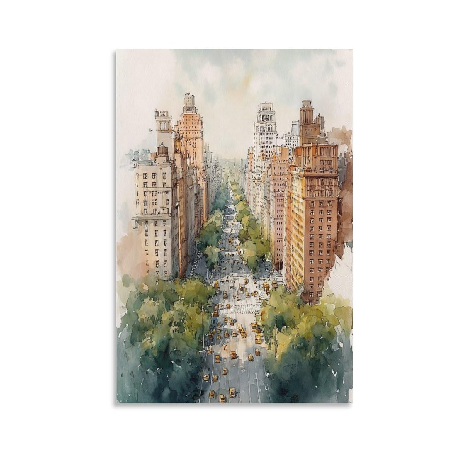 XWYMXZ Kentucky Watercolor Painting Traditional Travel Poster 20x30inch(50x75cm) Vintage Watercolor Canvas Art