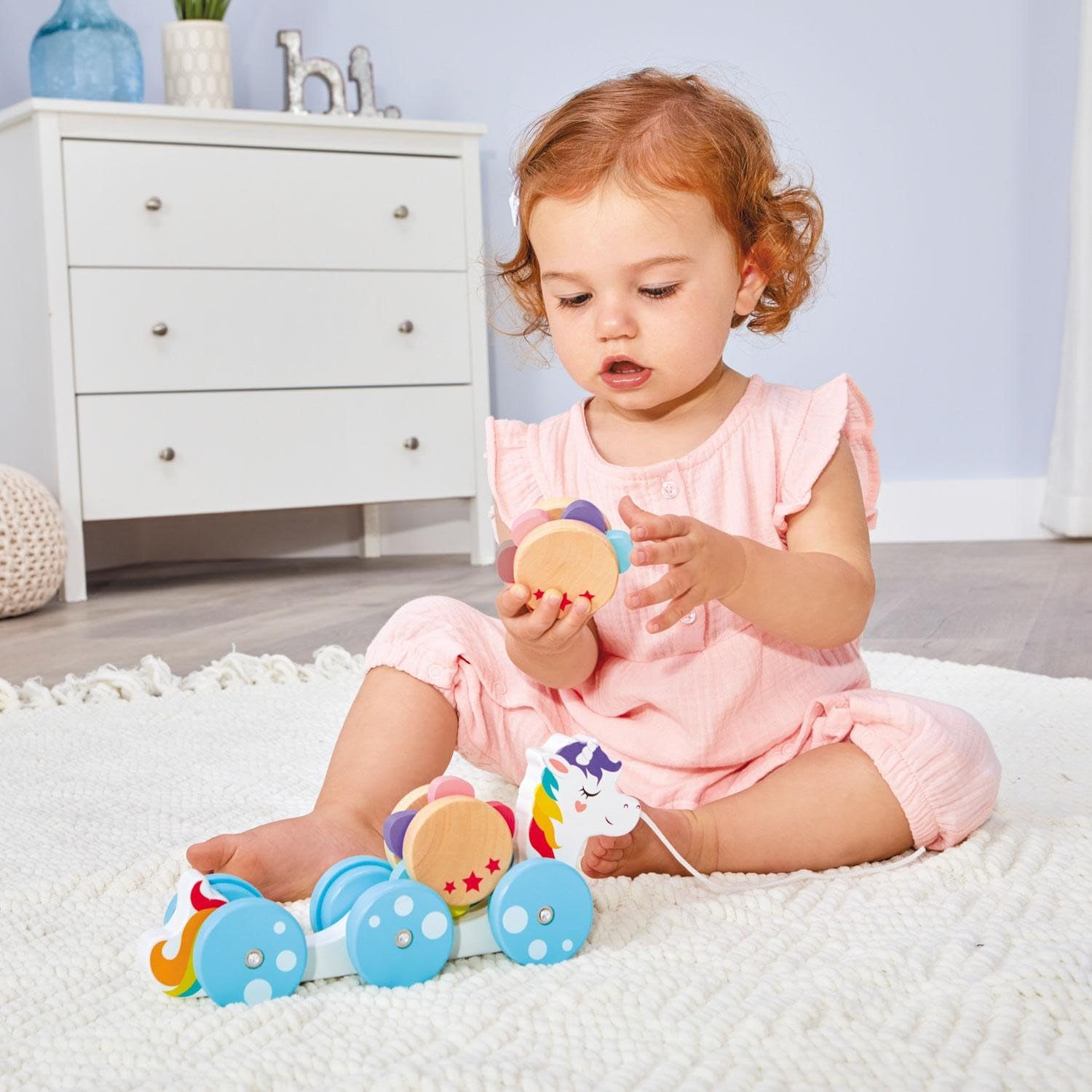 Little Tikes - Giocattolo da Trainare in Legno - Con 2 Pezzi Rimovibili - Sviluppa le Abilità Motorie e la Coordinazione - Unicorno