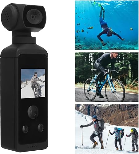 Miniatura 6 de Cámara de acción, videocámara de mano de 16MP 4K 30FPS, cámara de buceo antivibraciones con pantalla LCD HD de 1.3 pulgadas, micrófono, soporte de