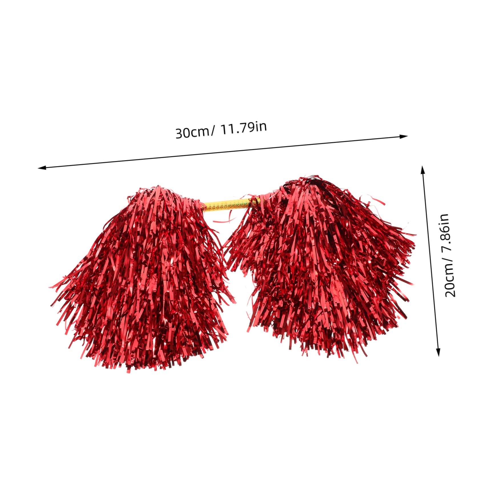 balacoo Innovative Dual-Head Pom Poms Red Cheerleading Balls Cheerleader Pompons for Boys and Girls Dance Props Cheerleading Equipment