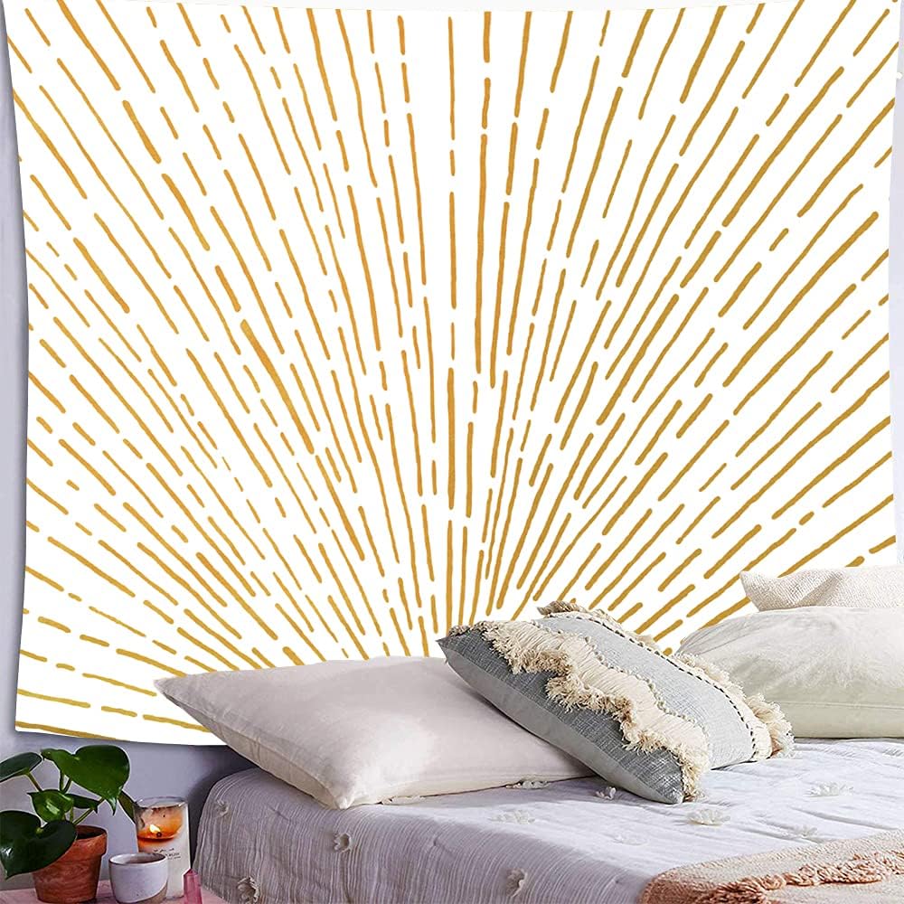 LINGXU Boho Tapestry Boho Wall Decor Sun Tapestry Sunrise Sunset Abstract Art Vintage Hippie Tapestry 70s Room Decor For Bedroom Aesthetic Nursery Bedroom, 150cm x 200cm(60 x 80inches) : Everything Else