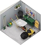 Wasabi - Casetta di Giardino Esterno 5,6 m2 Stark – 236x238x203cm - Lucernario in Policarbonato – Grigio Antracite e Beige - Porta Scorrevole Doppia – Tetto Inclinato - Capanno di Metallo Esterno - 8