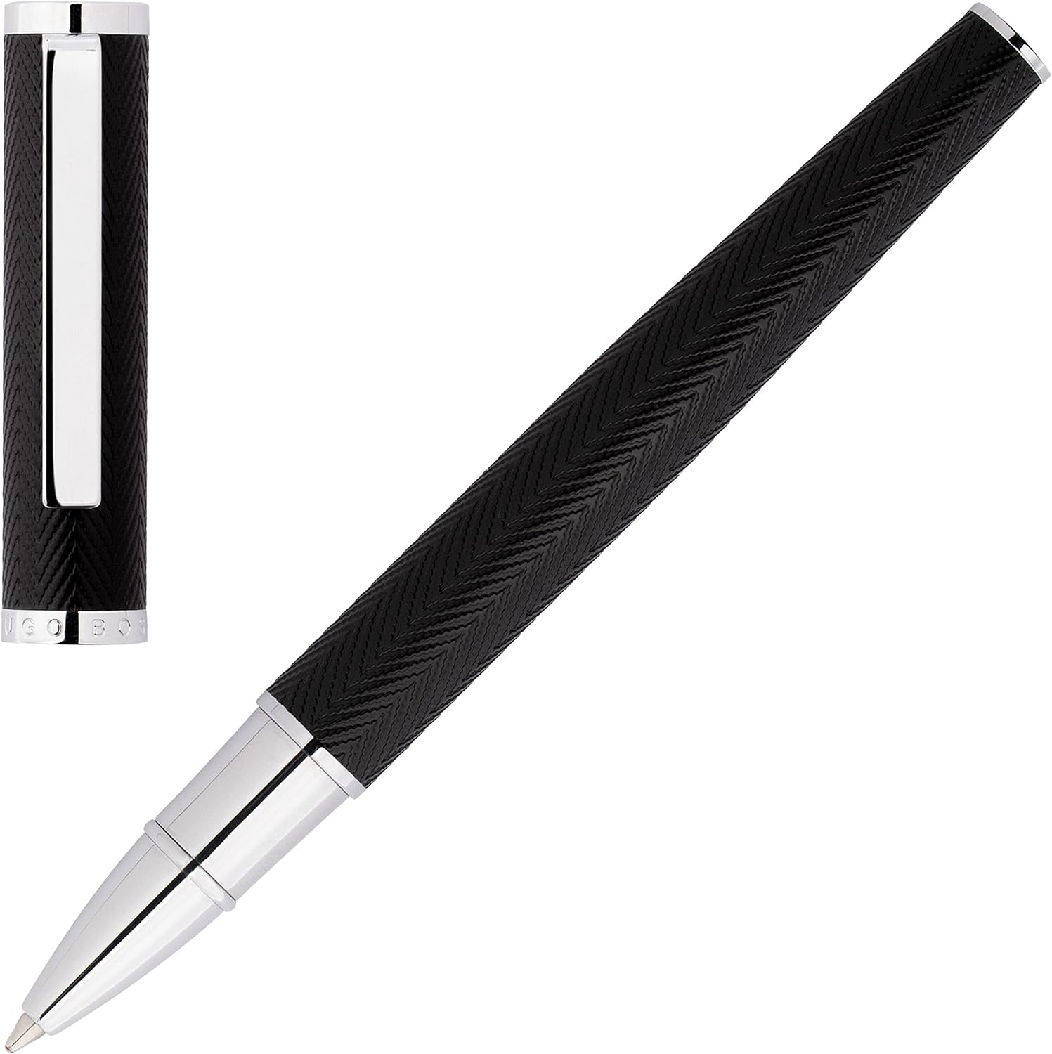 HUGO BOSS Fountain Pen Formation Herringbone Chrome