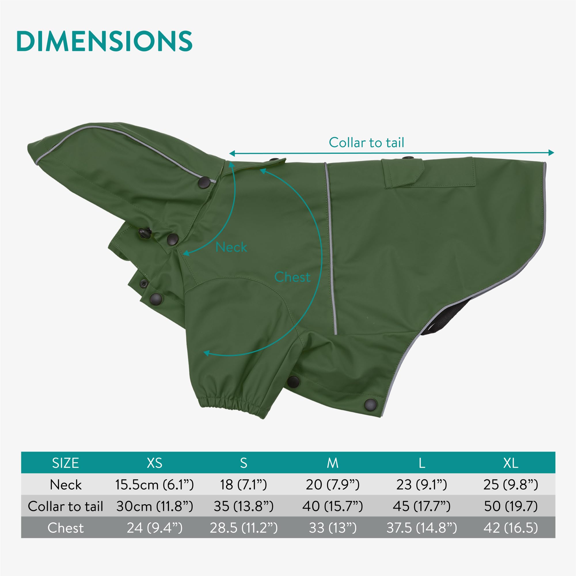 Navaris Manteau Impermeable pour Chien - Vetement de Pluie Imperméable pour Chien Petite et Grande Taille du XS au XL - Veste Cire de Protection