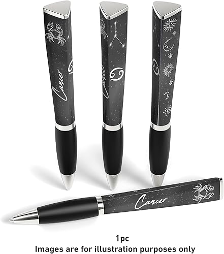 Miniatura 2 de Bolígrafo con signo del zodiaco (1 bolígrafo, 3 caras), regalo de bolígrafo del zodiaco, bolígrafos geniales, diseño de constelación, regalos del