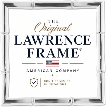 Lawrence Frames Bamboo Design Metal Frame, 4x4, Silver