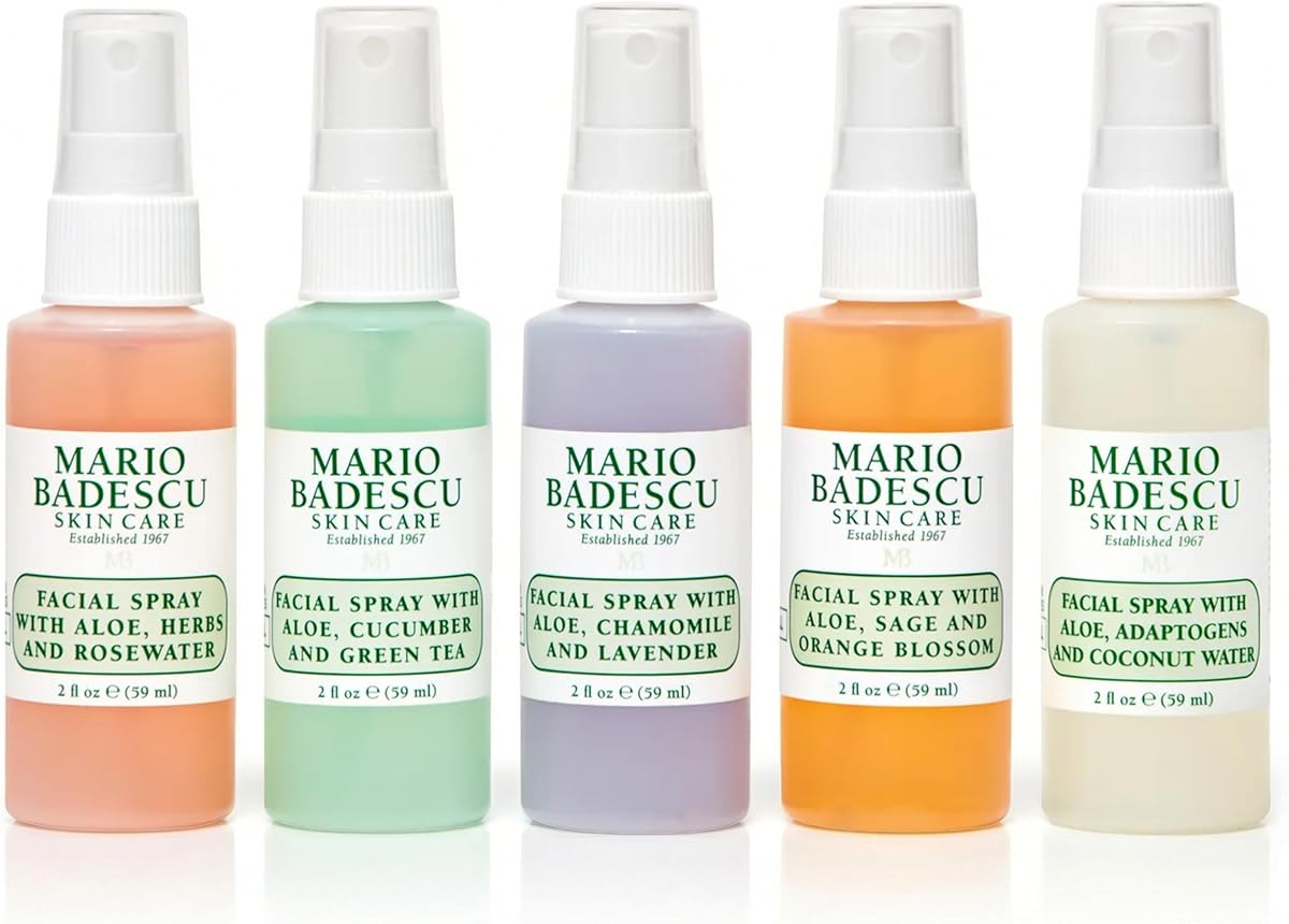Facial Spray Collection with Rose Water, Cucumber, Lavender and Orange Blossom, Multi-Purpose Cooling and Hydrating Face Mist for All Skin Types, Dewy Finish