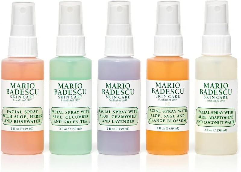 Facial Spray Collection with Rose Water, Cucumber, Lavender and Orange Blossom, Multi-Purpose Cooling and Hydrating Face Mist for All Skin Types, Dewy Finish