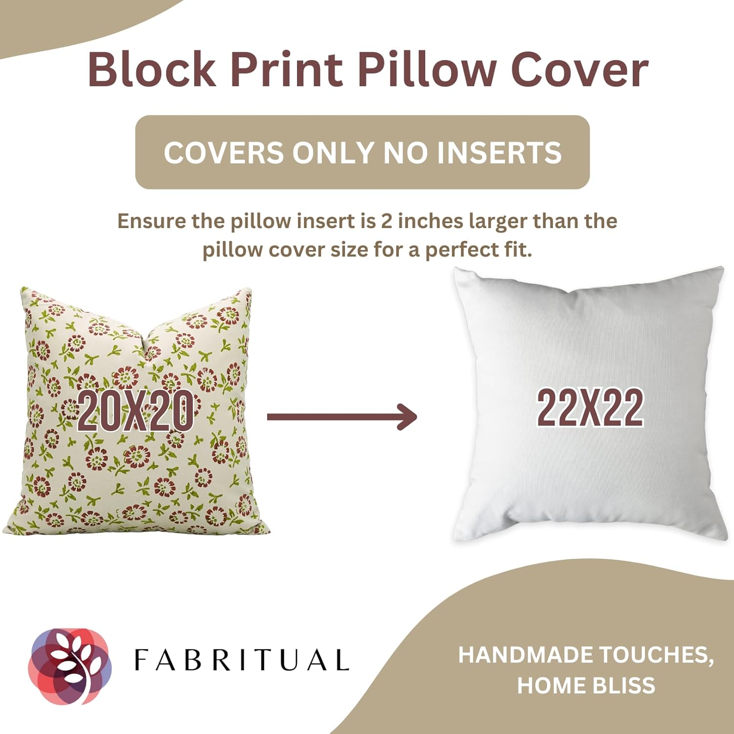 Handmade Block Print 14x36 Inch Cotton Satin Throw Pillowcase Cushion Cover with Hidden Zipper Decorative for Sofa, Couch, Chair, Living Room, Bedroom (Bloom-Red)