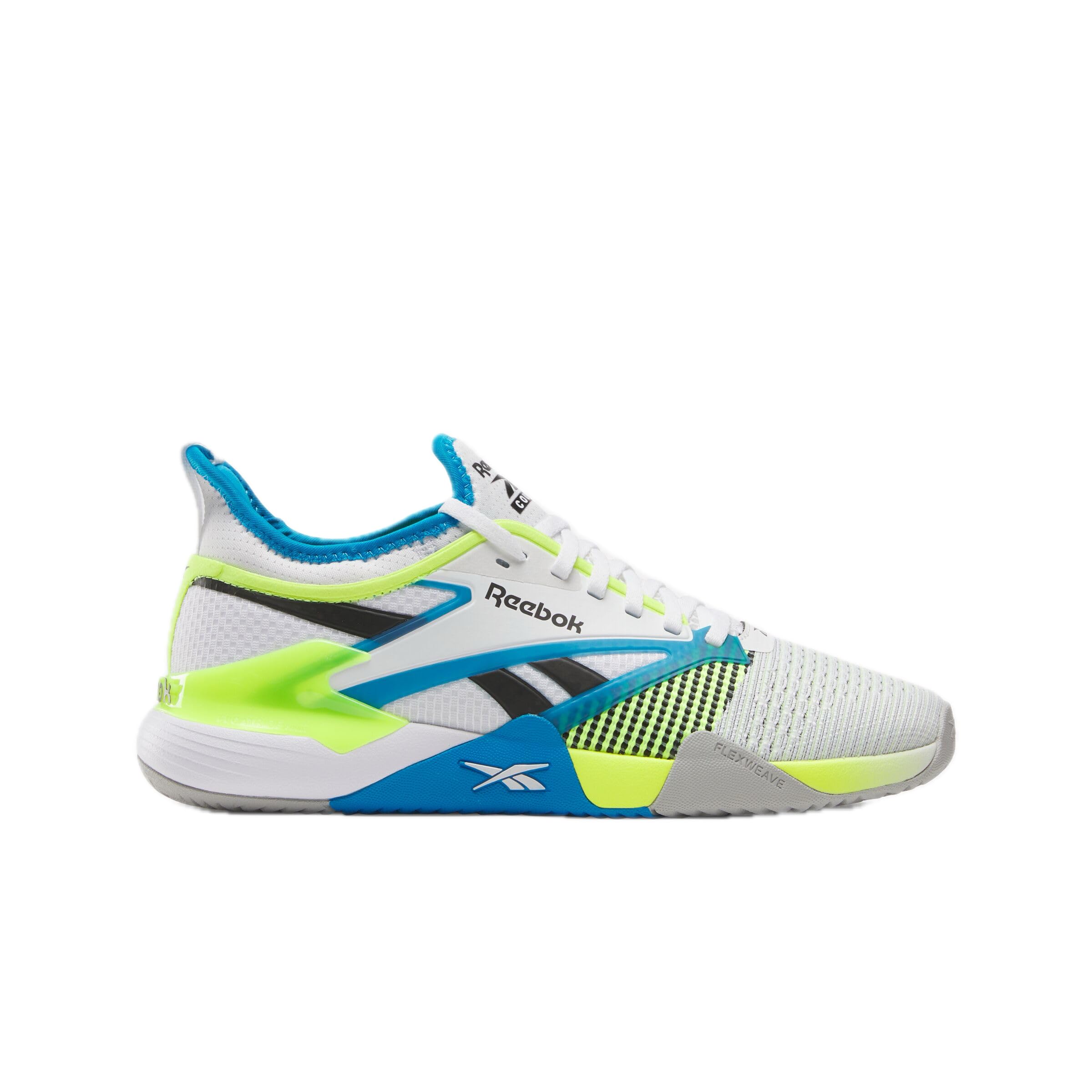 Reebok Unisex Nano Court Sneaker, White/Digital Lime/Aqua, 11 US Men