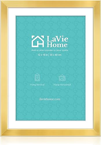 Vista 24 de LaVie Home - Portarretratos de 18 x 24 pulgadas, fotos de 16 x 20 pulgadas con paspartú, de 18 x 24 pulgadas sin paspartú, plexiglás pulido, Negro