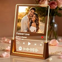 Custom Spotify Plaque with Photo, Personalized Picture Frame for Couples