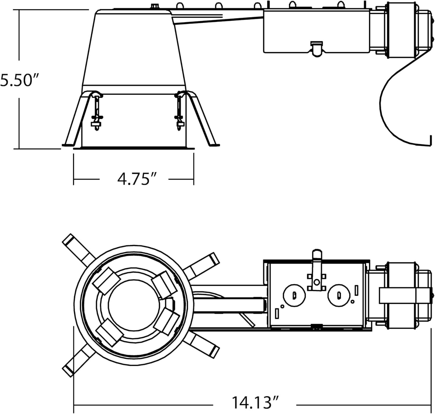 NICOR Lighting 4- Inch Remodel Lo-volt Airtight Housing Non-IC, White