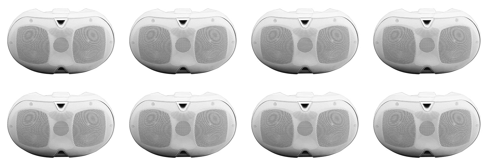 Rockville 8 D4-16 White Dual 4