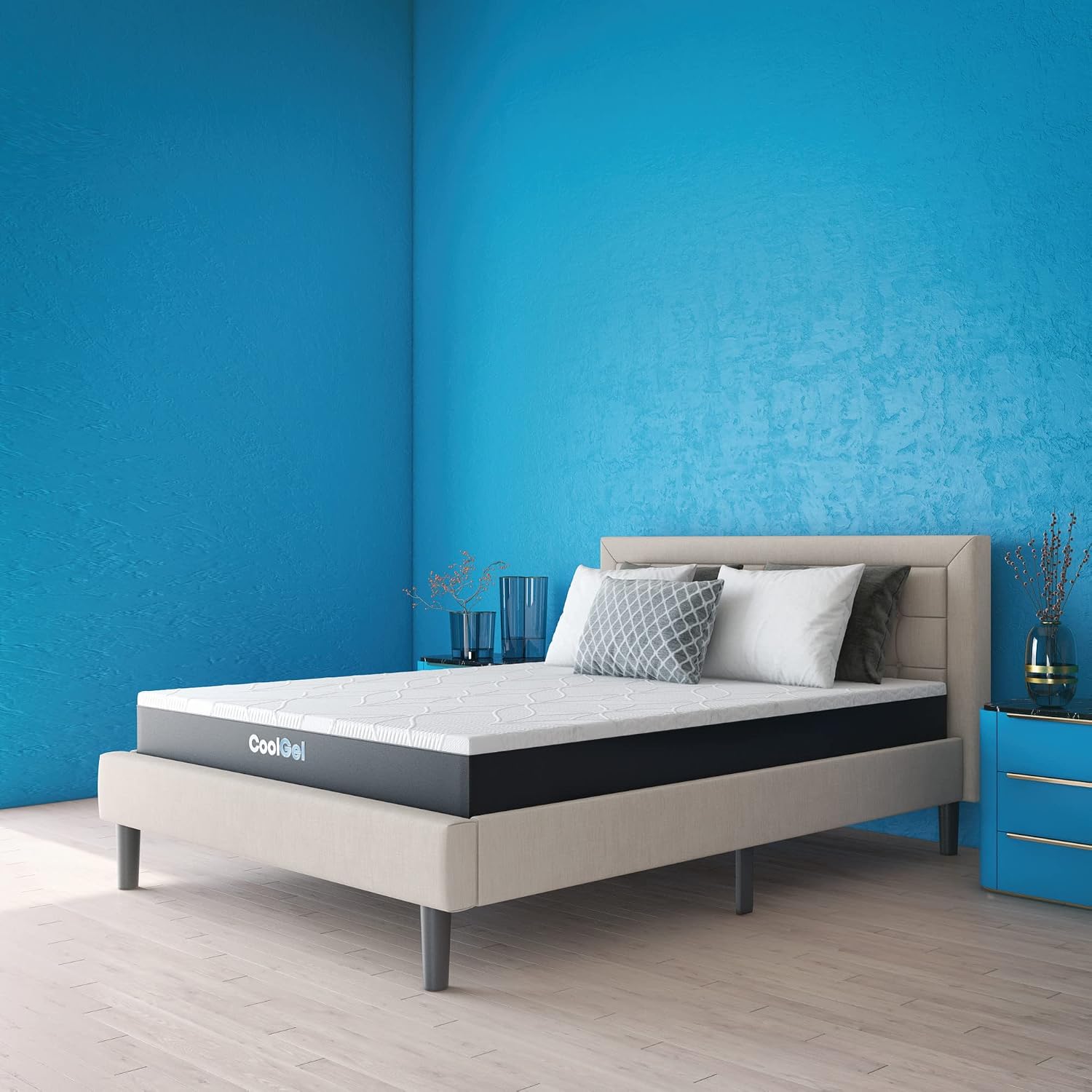 Classic Brands Cool Gel Chill Memory Foam 10-Inch Mattress | CertiPUR-US Certified | Bed-in-a-Box, Queen