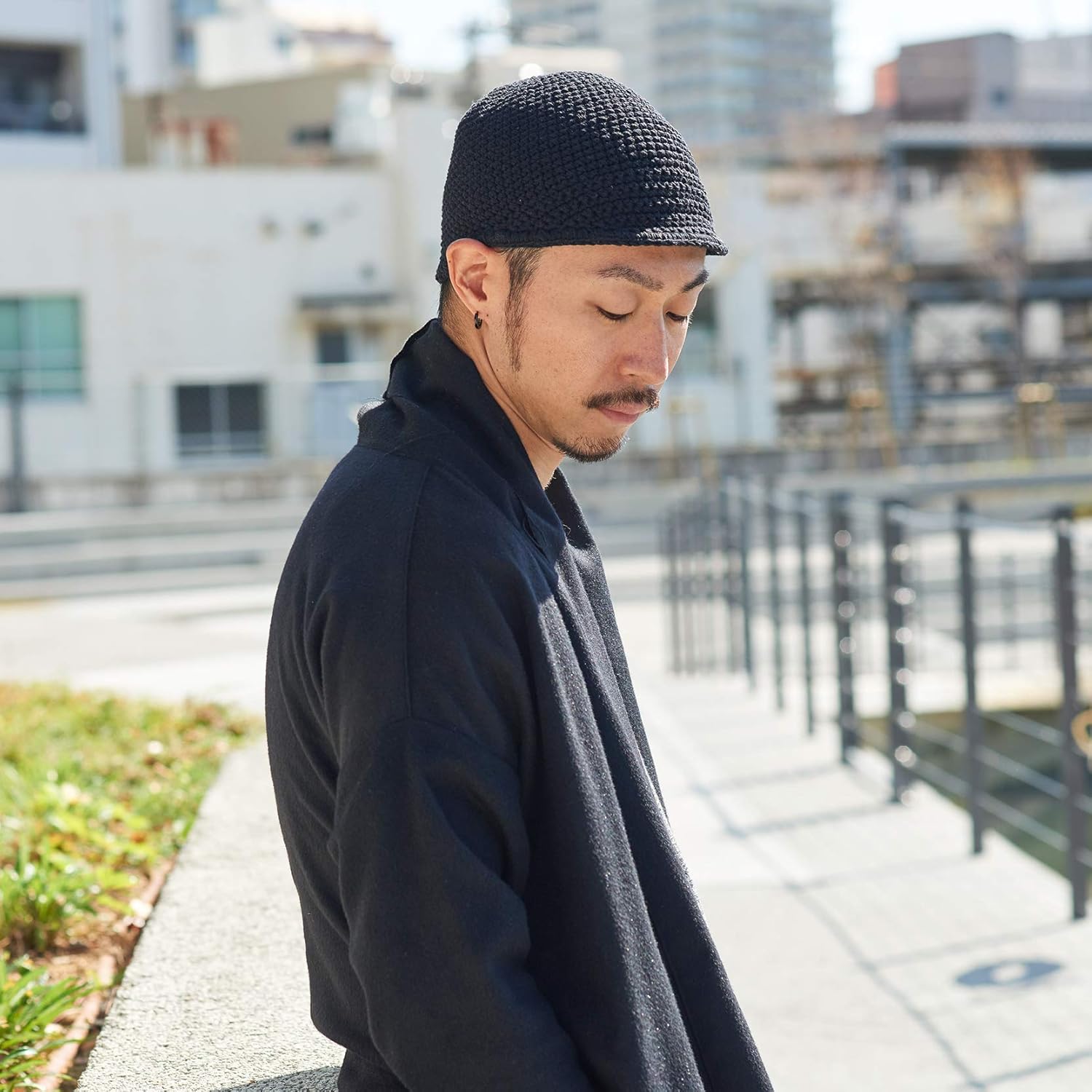 CHARM Mens Kufi Beanie Hat - Billed Skull Cap Cotton Chemo Hat Sensitive Skin - Image 5