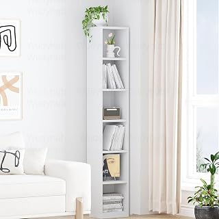 Wudyhub 6 Layer Engineered Wood Multipurpose Bookshelf | Storage Organizer Stand | Home Decor Storage Rack | Showcase Orga... Price In India
