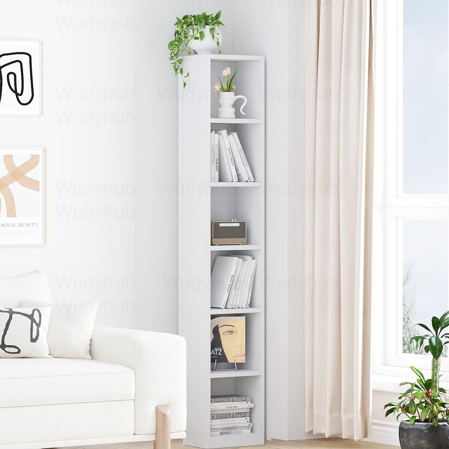 Wudyhub 6 Layer Engineered Wood Multipurpose Bookshelf | Storage Organizer Stand | Home Decor Storage Rack | Showcase Orga... - Review, Price and Buying Guide