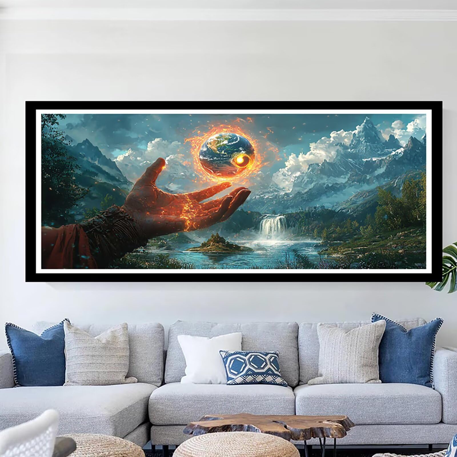 Diamentowe malowanie Le Tai - Chi diamentowe malowanie dla dorosłych duży rozmiar 100 x 200 cm DIY haft diamentowy pełny zestaw ręcznie 5D koralik diamentowy klej cyrkonie ścieg krzyżykowy dekoracja