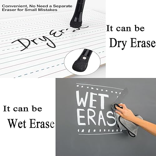 Miniatura 5 de Calendario magnético para nevera, 3 piezas de pizarra de borrado en seco de pizarra mensual y semanal reutilizable para refrigerador, incluye 6