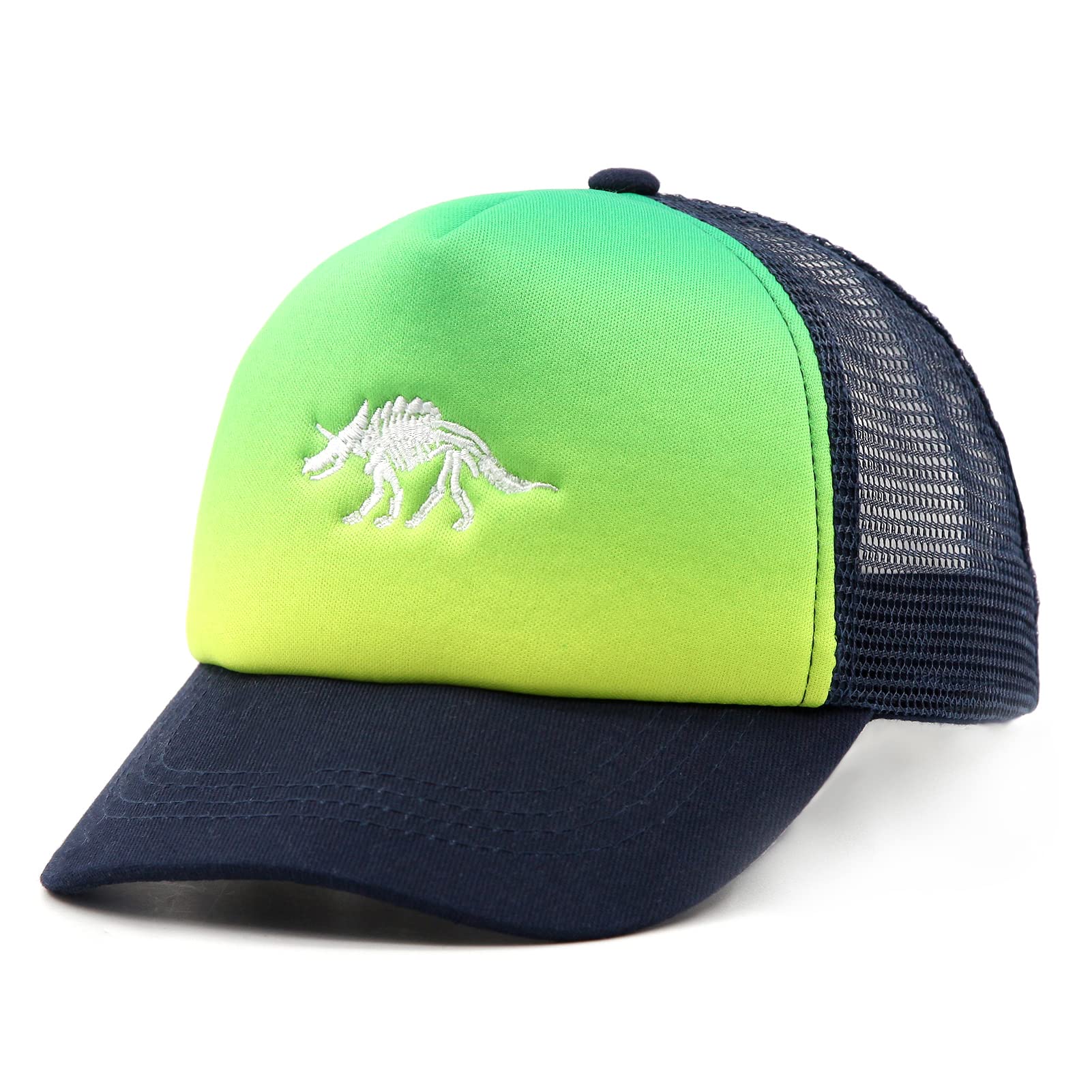 JANGANNSA Gorra de béisbol para niños, gorro de cuerno de dinosaurio, gorro de verano UV para niños y niñas, 2-8 años