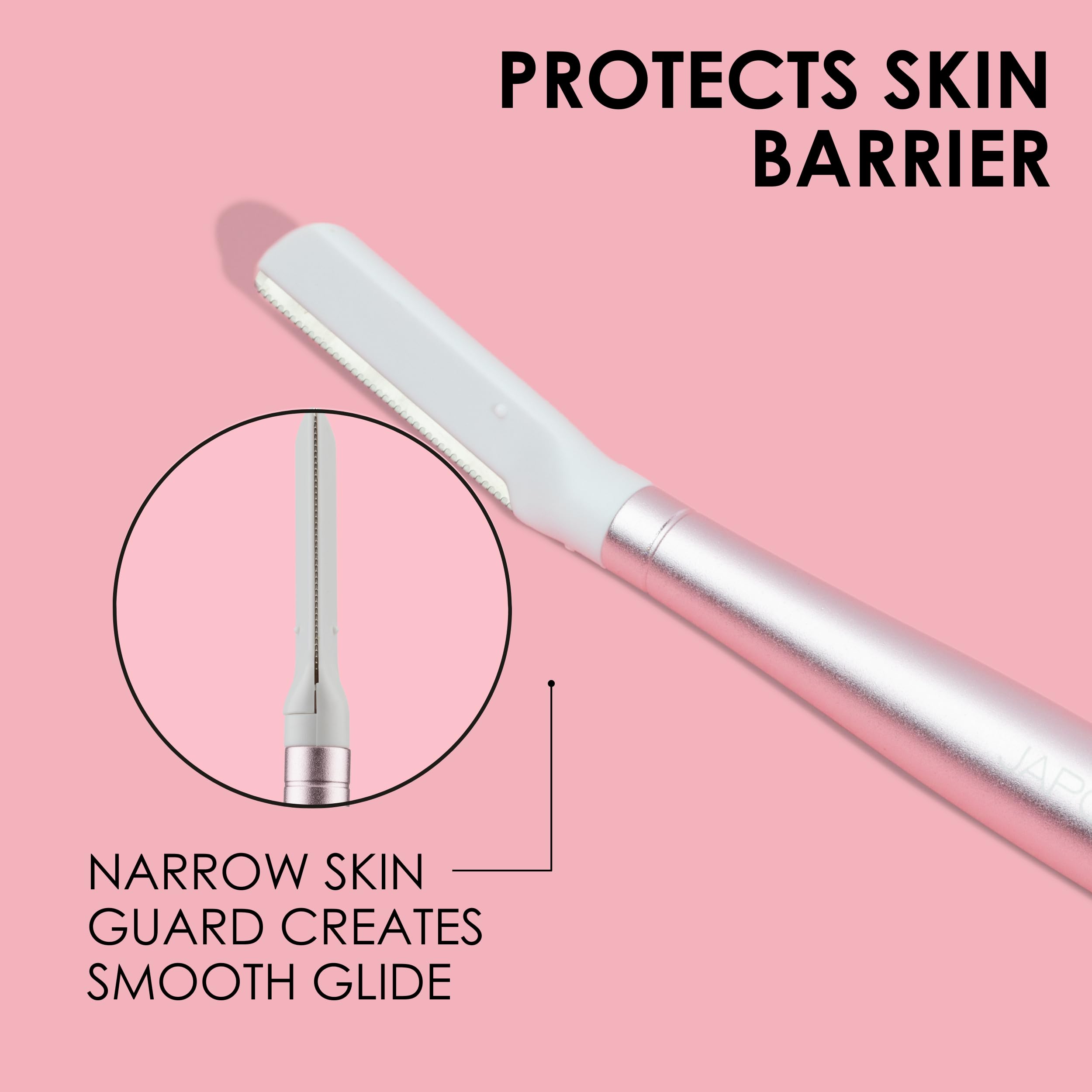 JAPONESQUE SKINTherapy Dermaplaning Facial Razor Replacement Head, Superior Japanese Blades for Precision Exfoliation and Hair Removal