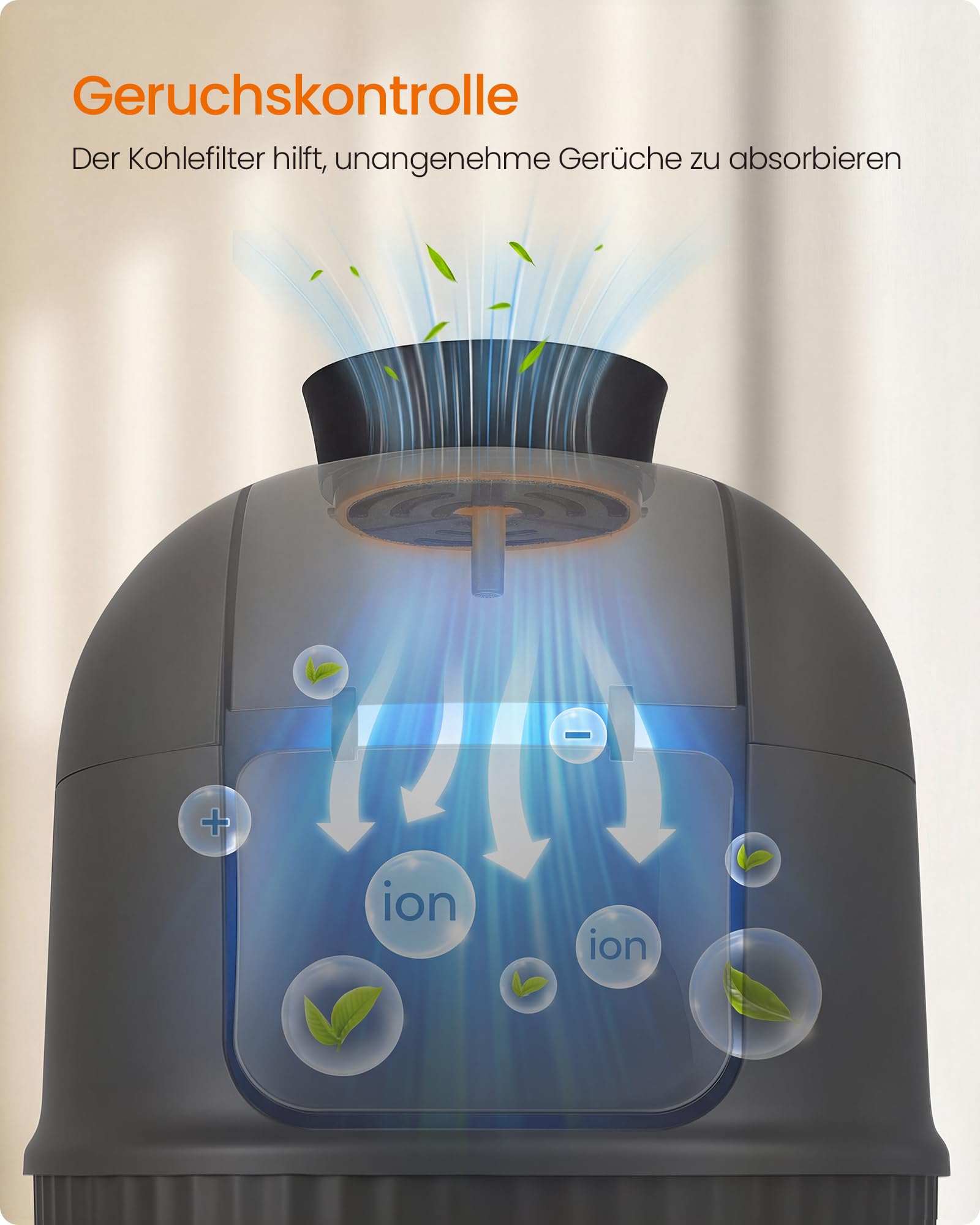Feandrea Katzenklo Blumentopf, versteckte Katzentoilette, mit künstlicher Pflanze, Tür, geschlossen, Kohlefilter, Geruchskontrolle, Kieselsteinen, Schaufel, Bürste, tintenschwarz PPT006B101