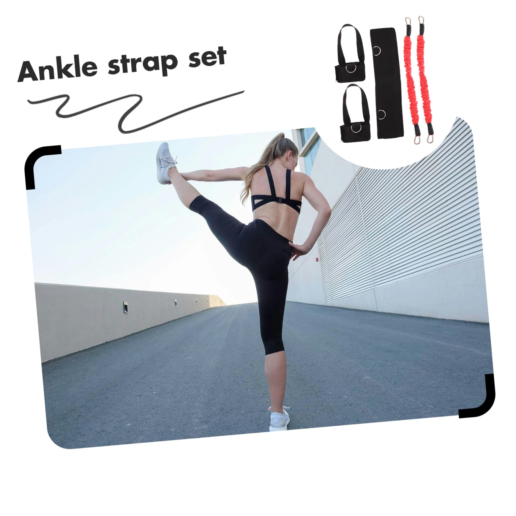 Fasce Resistenza per Caviglie Neoprene e Rigenerata Allenamento Indoor per Gambe e Salto Kit Portatile per