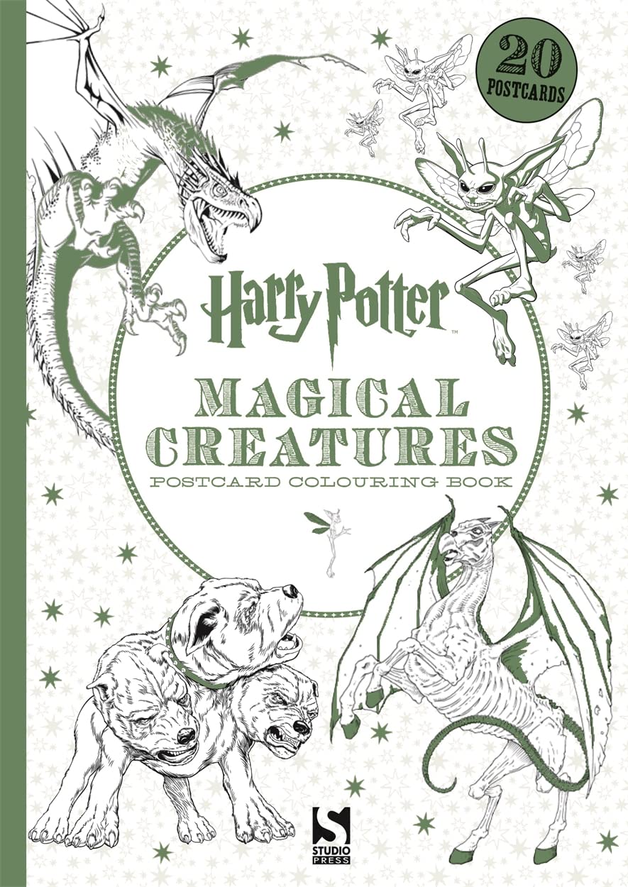 Harry Potter Magical Creatures Postcard Colouring Book 20 postcards to