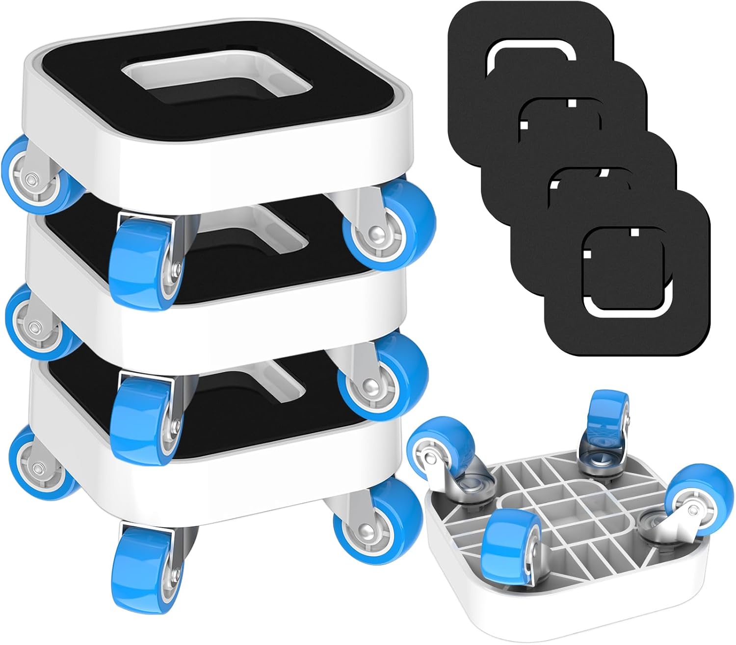 New Upgrade Furniture Movers with Wheels, Furniture Sliders with 360° Rotatable 1.25in Wheels, Furniture Dolly for Moving Heavy Sofa, Bed, Load Capacity Up to 900lb 1.25in wheels without pry bar