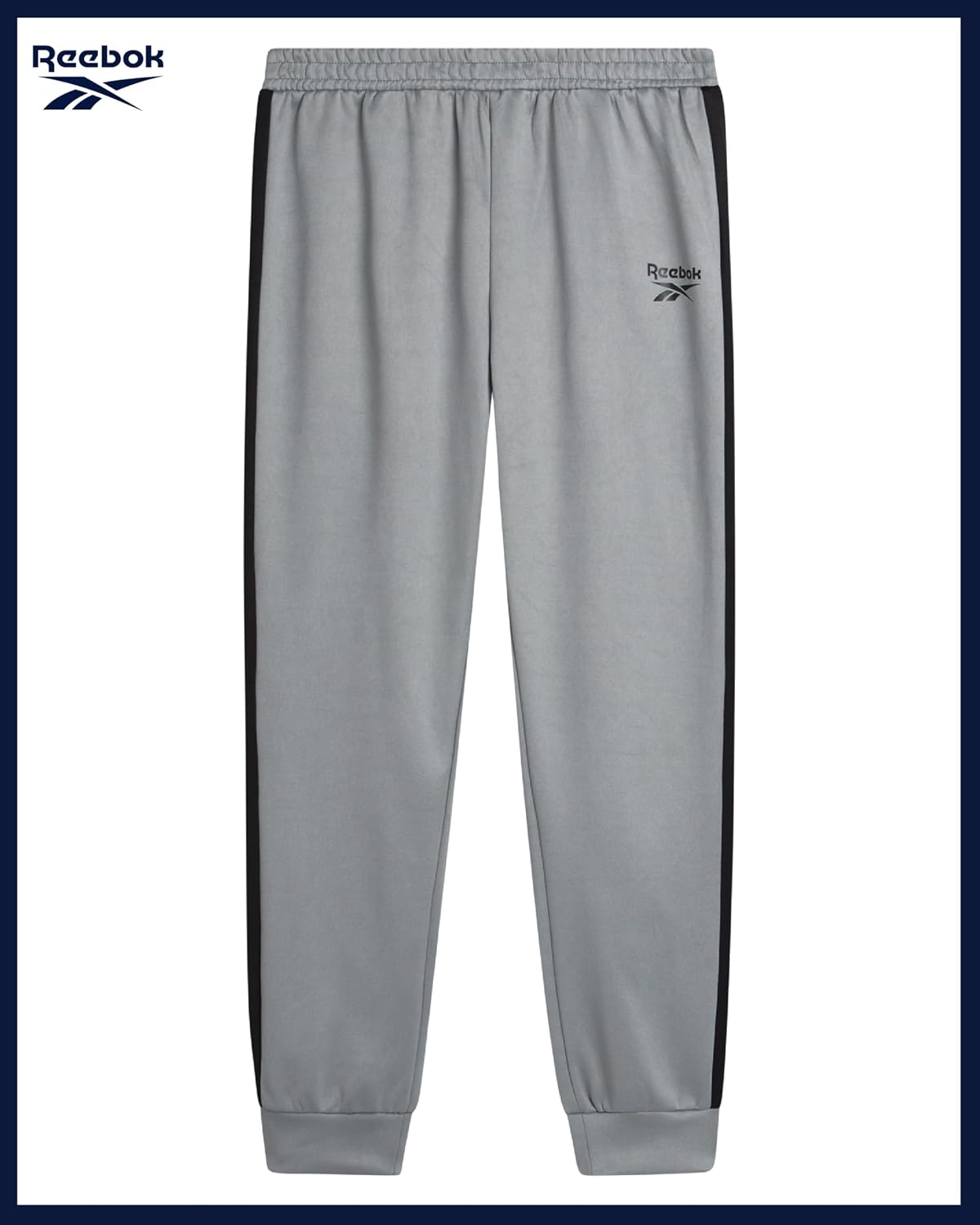 Reebok Toddler Boys Tracksuit Set - 2 Piece Athletic Tricot Full Zip Up Track Jacket and Boys Sweatpants Playwear Joggers Set