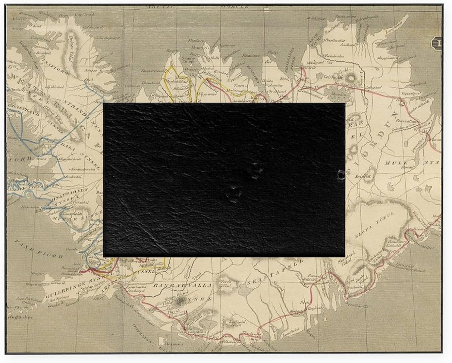 CafePress Vintage Map of Iceland (1819) Decorative Picture Frame