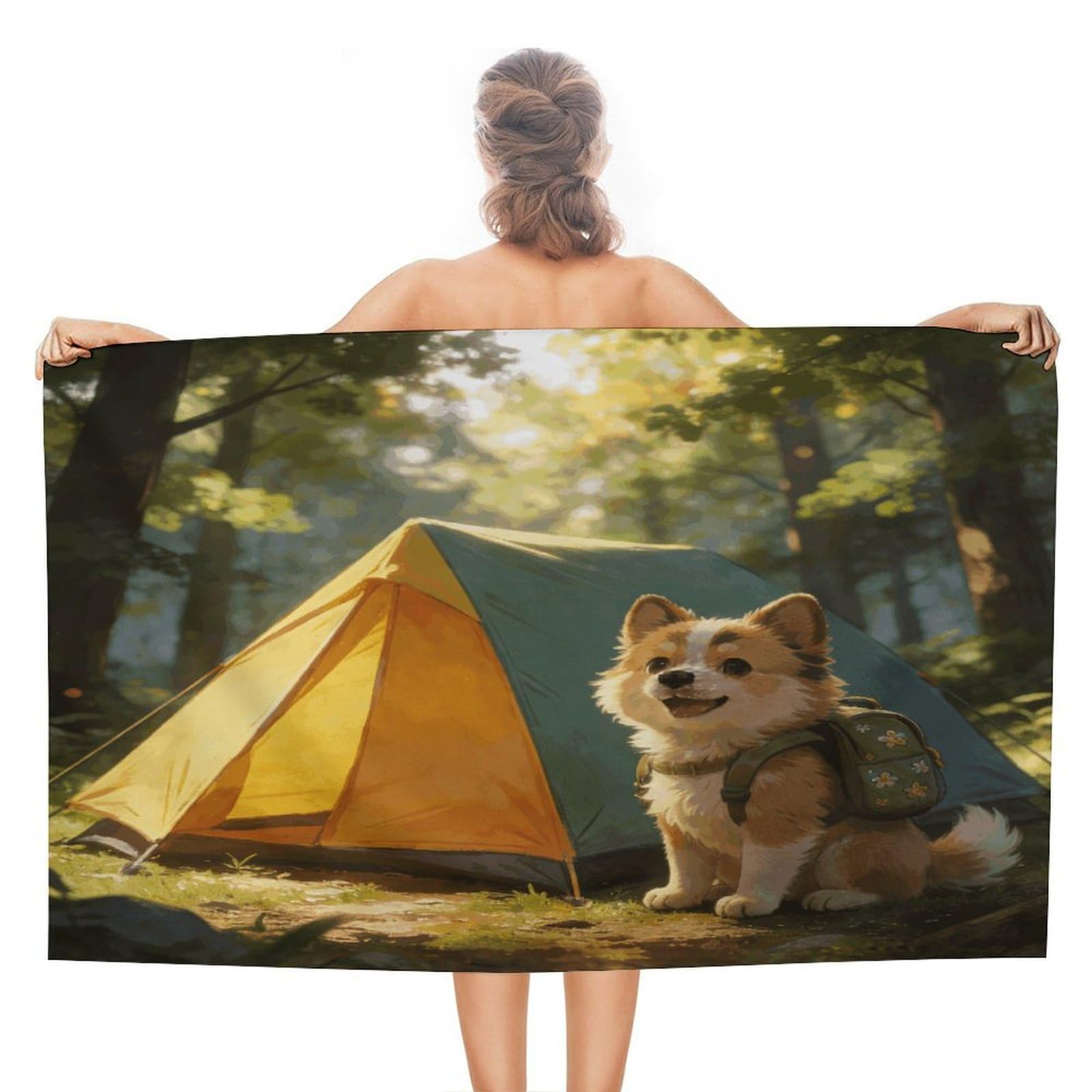 LZQPOEAS Dog Camping Beach Towel 51x31 Inch Oversized Soft Bath Towel Luxury Plush Thick Hotel Swim Pool Towels Super Quick Dry Travel Towels for Camping Gym Sports Yoga