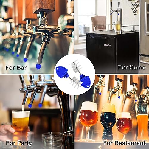 Miniatura 6 de MRbrew Cepillo para grifo de cerveza, paquete de 15 juegos de tapones de grifo de cerveza, cubierta de grifo, kit de limpieza de línea de cerveza,