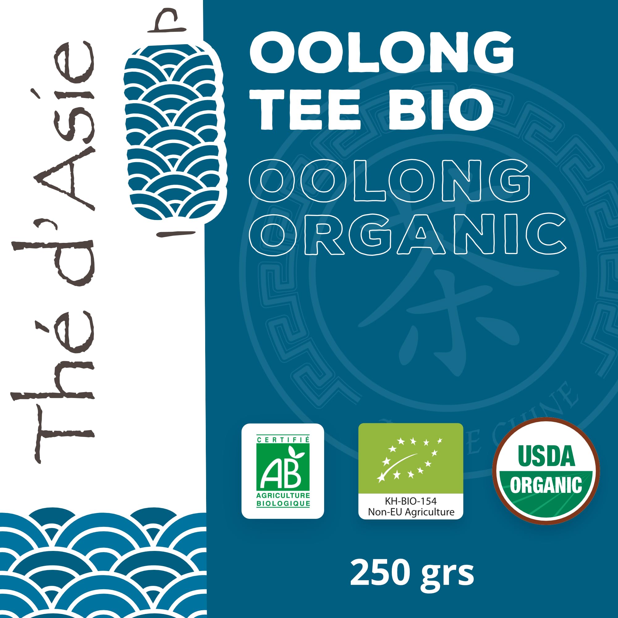 Khla - Oolong Bio 250g - Blauer Tee - Natürlicher Loser Asiatischer Tee aus China - Biologisch, Lose und Geschnitten - Kräutertee & Aufguss