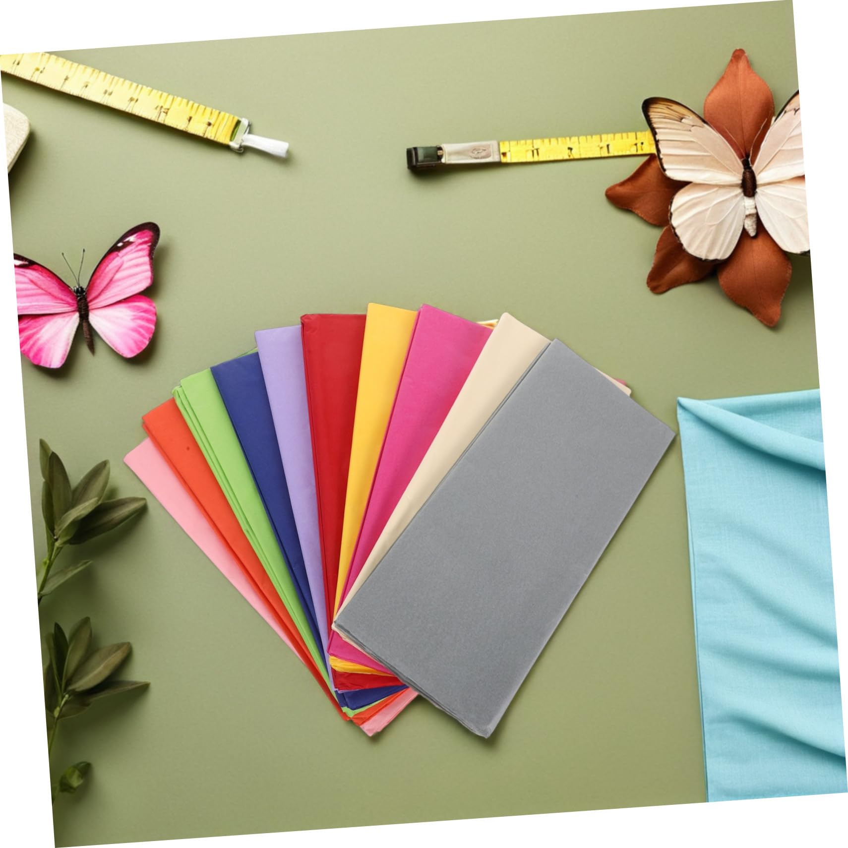 FRCOLOR 100pezzi Carta Velina Colorata per Origami Bouquet Floreali Ragazzo Ragazza e Adulti per Imballaggi e Progetti Fai da Te