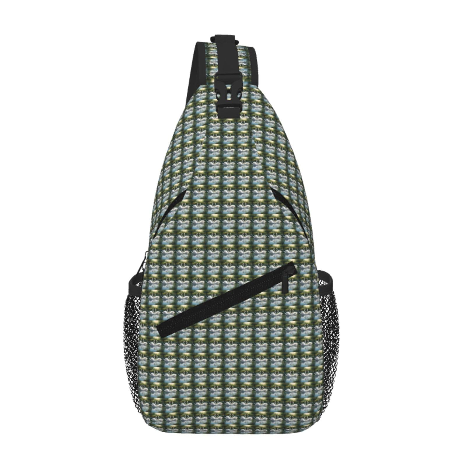 Mochila cruzada con estampado de cisnes bolso diagonal elegante para paseos urbanos 8