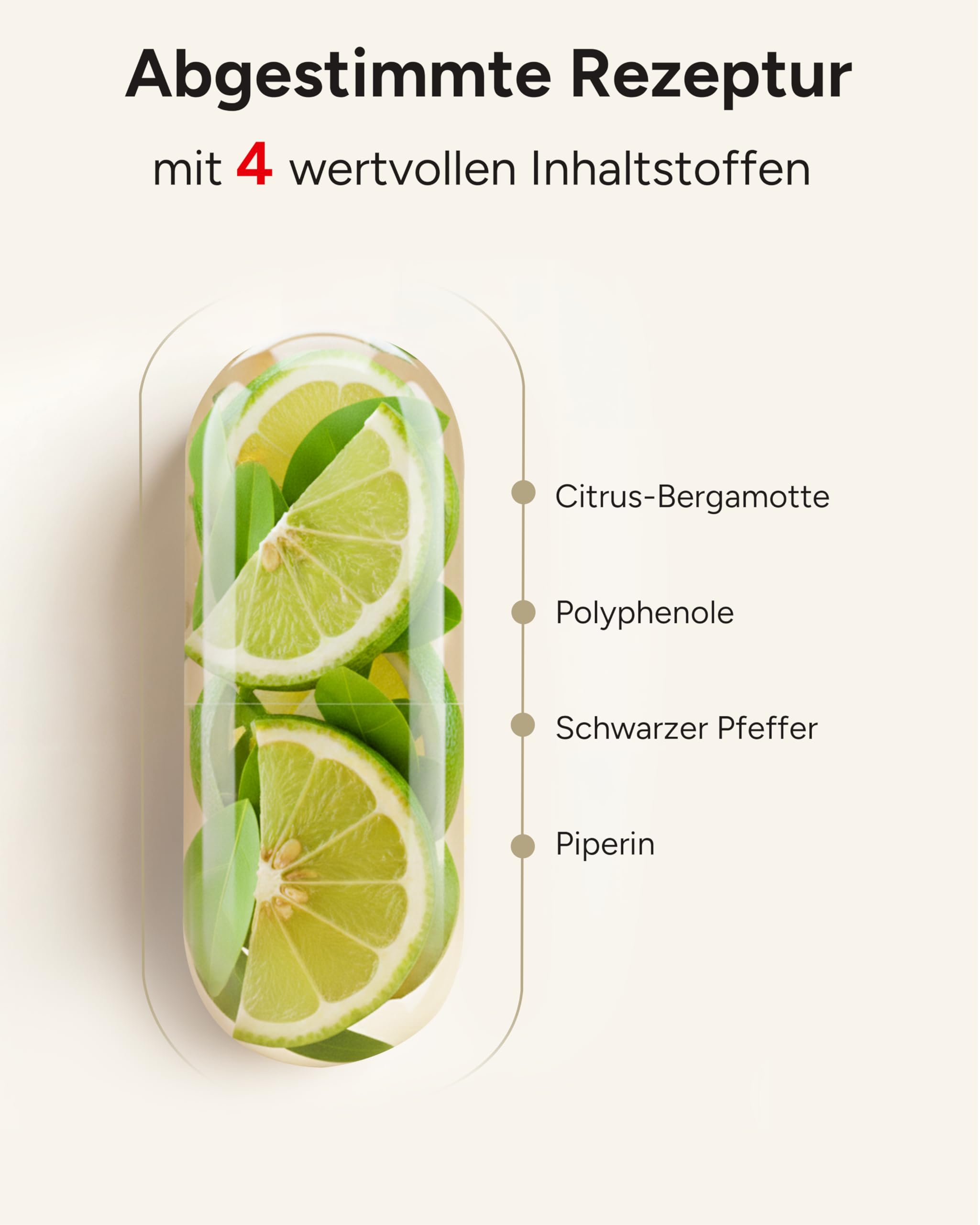 180 Citrus Bergamot Kapseln - 1500mg Extrakt pro Tag (2 Kaps.) mit 50% Polyphenole - Bergamotte Kapseln - 3 Monatsvorrat