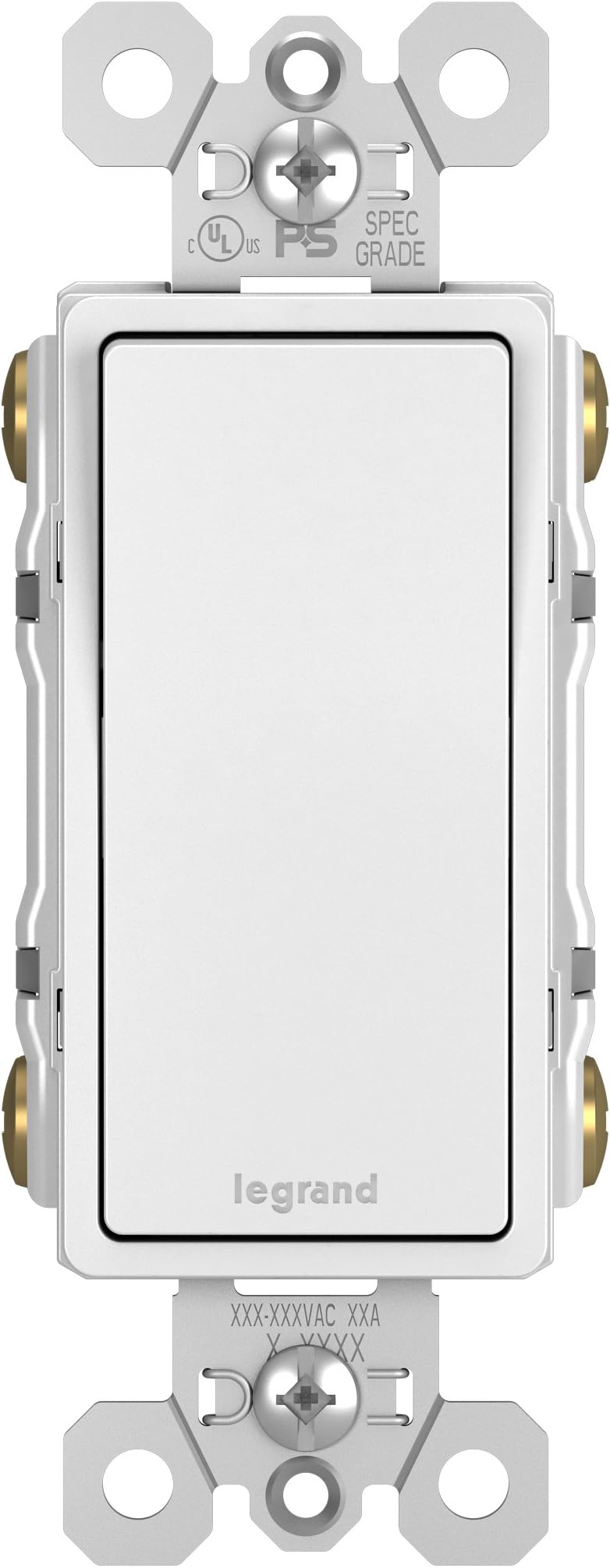 Legrand radiant TM874WCC6 15 Amp Rocker Wall Switch, 4-Way Decorator Light Switches, White (1 Count)