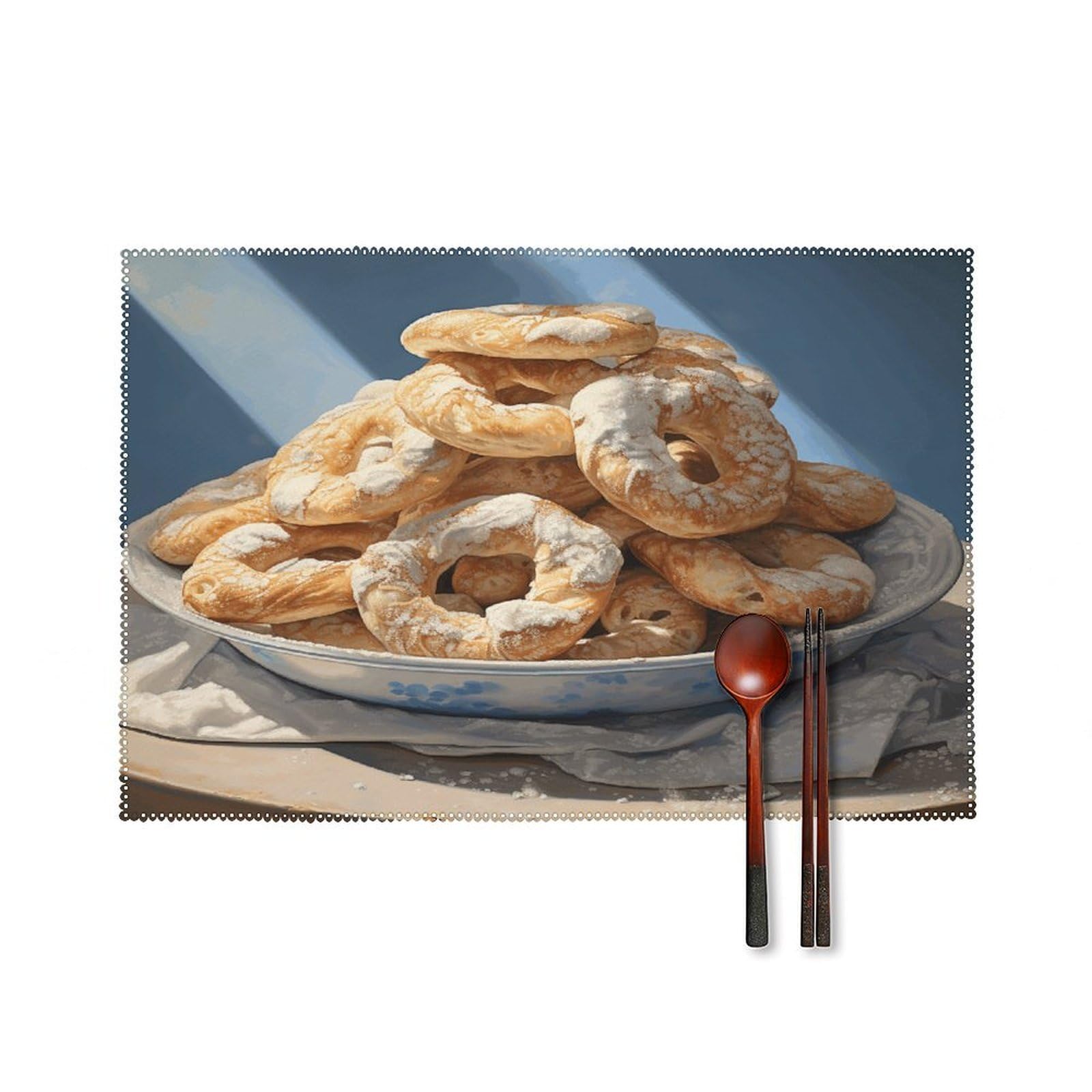 Fodpand Style Pretzel Dough Pictures Placemats Set Of 4 Place Mats Table Mats
